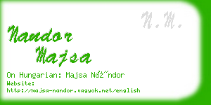 nandor majsa business card